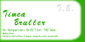 timea bruller business card